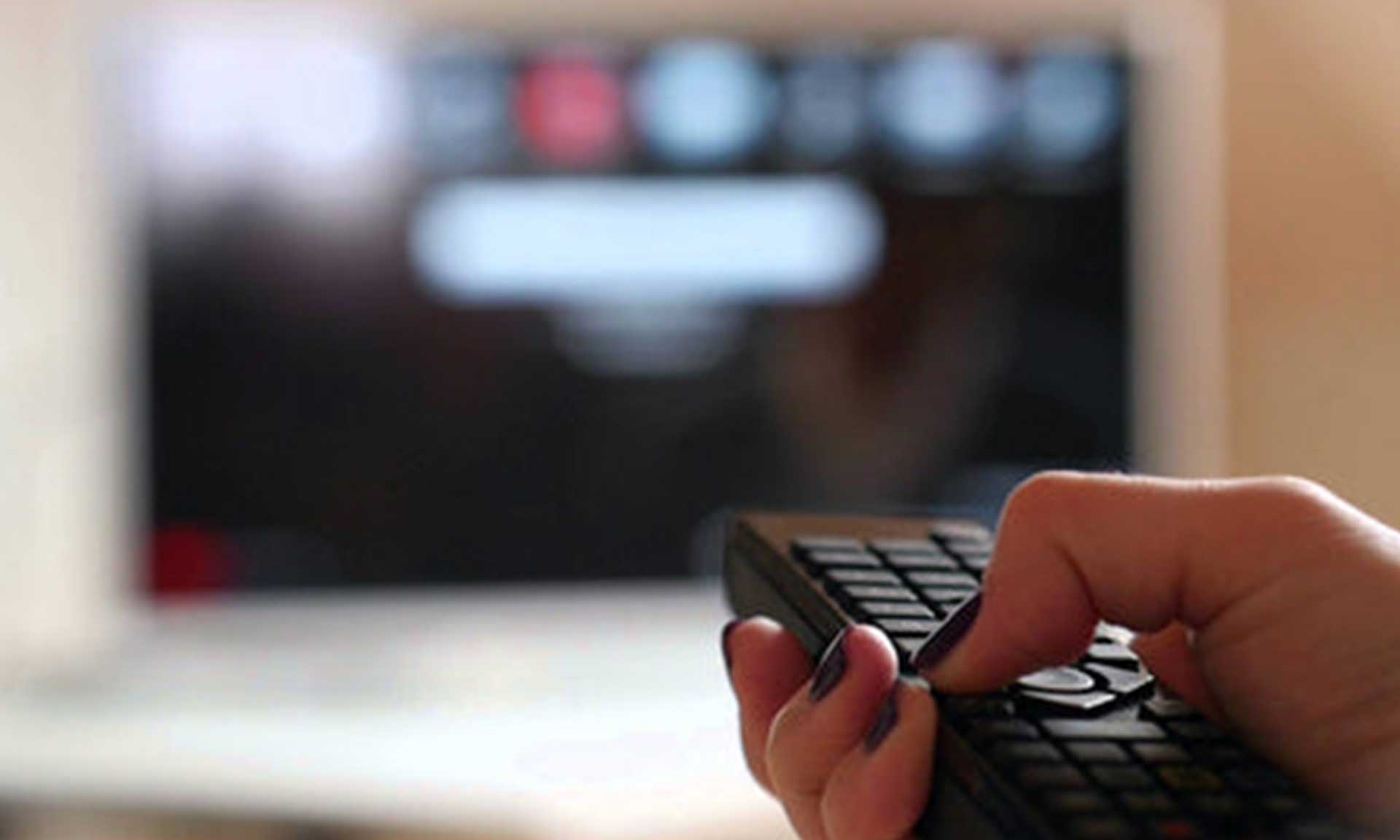 Remote control pointing at TV