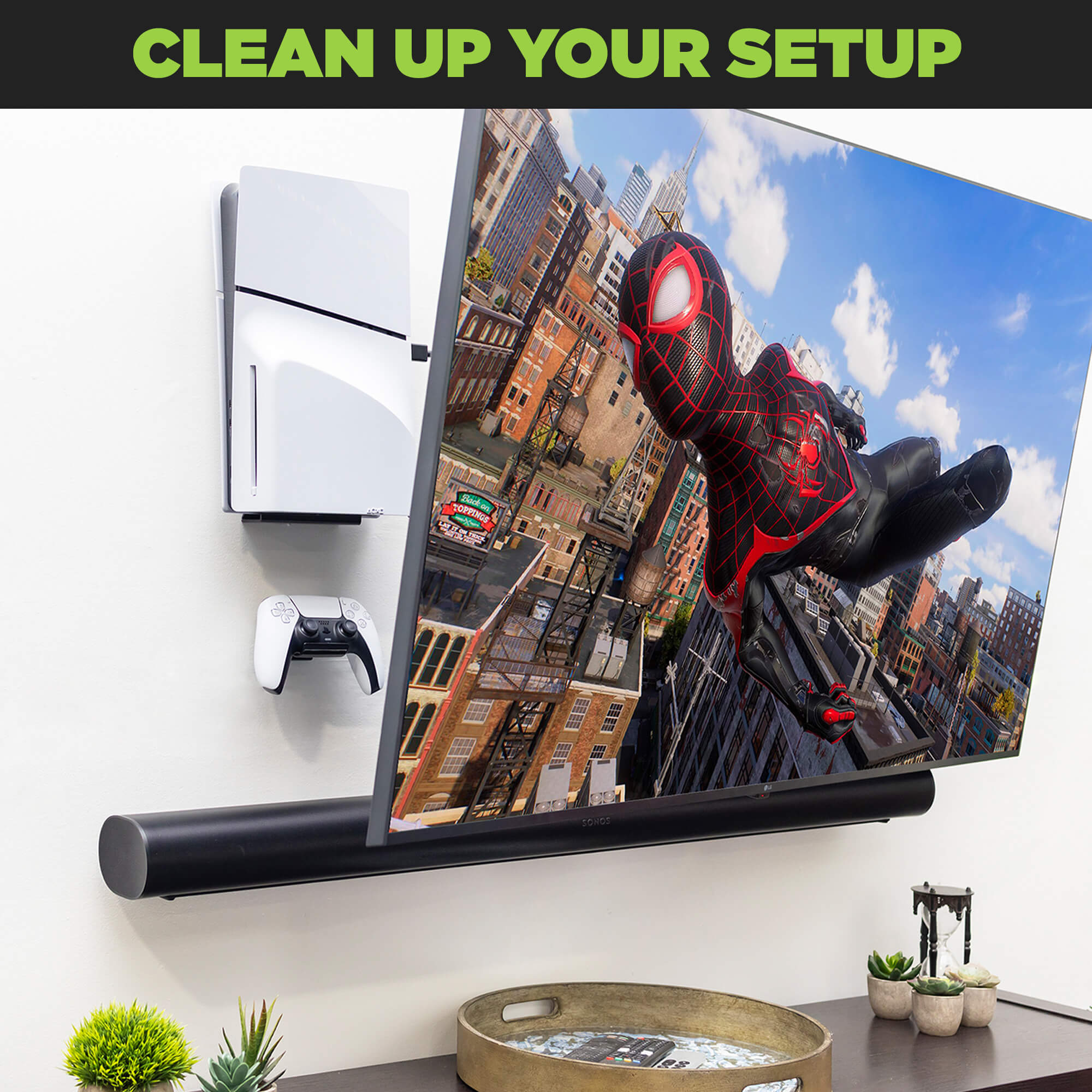 Clean up your gaming setup with the HIDEit PS5 Wall Mount designed to fit all four PS5 Editions.