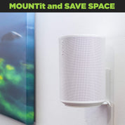 Wall mount the Sonos Era 100 speaker and save space using HIDEit Mounts sleek Era 100 Mount.