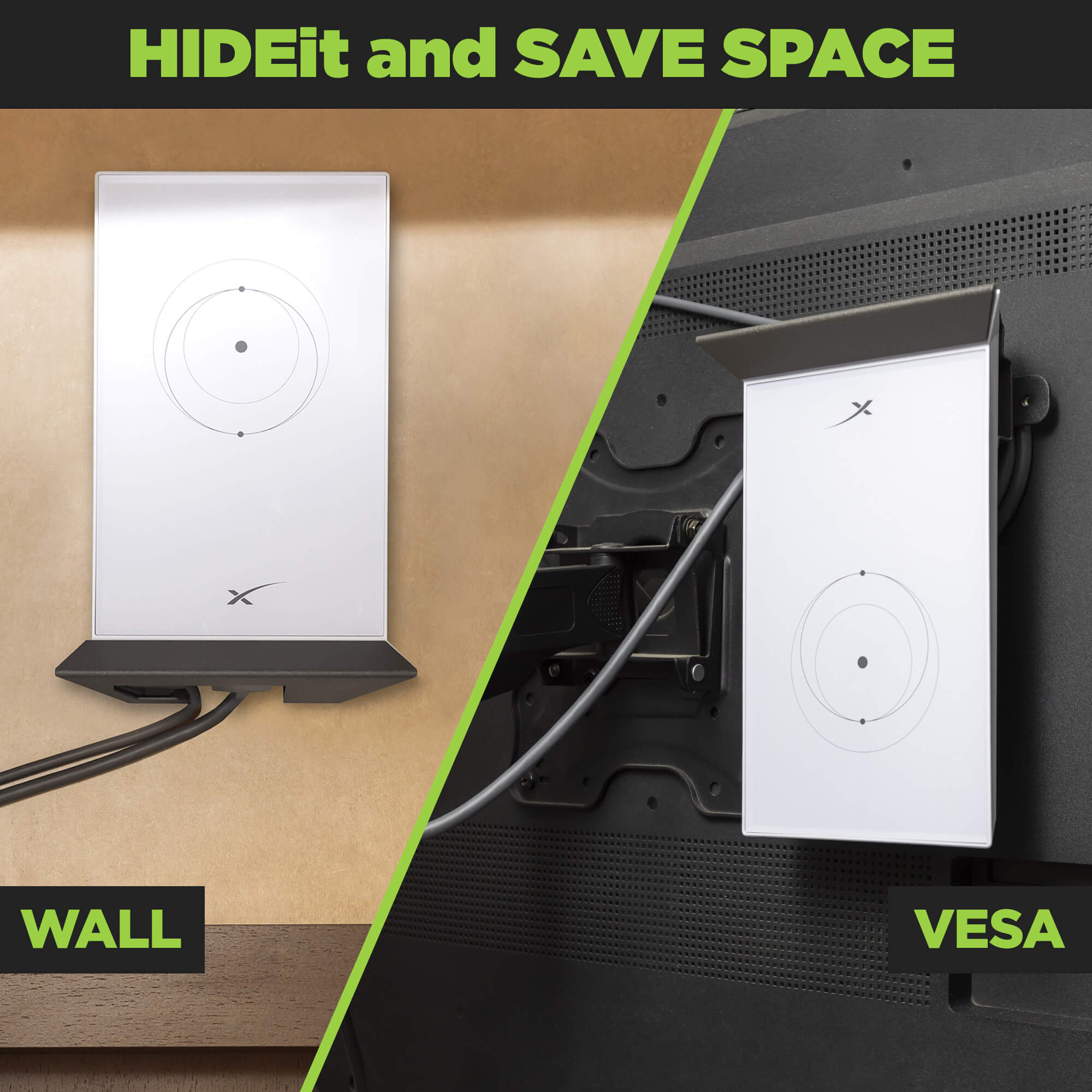 Spacex Starlink router can be wall mounted and VESA mounted using the HIDEit Starlink Mount.