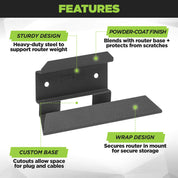 The HIDEit Starlink wall mount is made from heavy-duty steel for strength and durability.