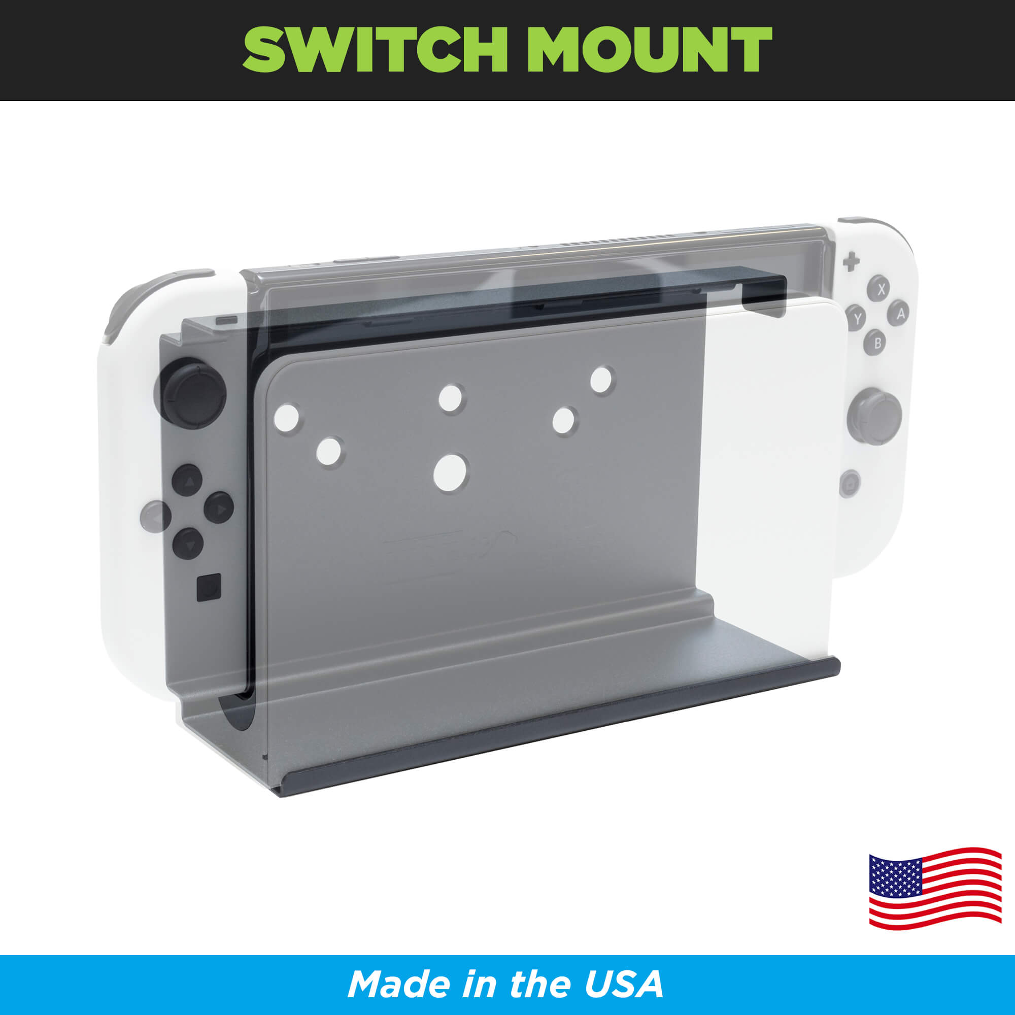 HIDEit Mounts Nintendo Switch Mount. This Switch Wall Mount is Made in America by an American Company.