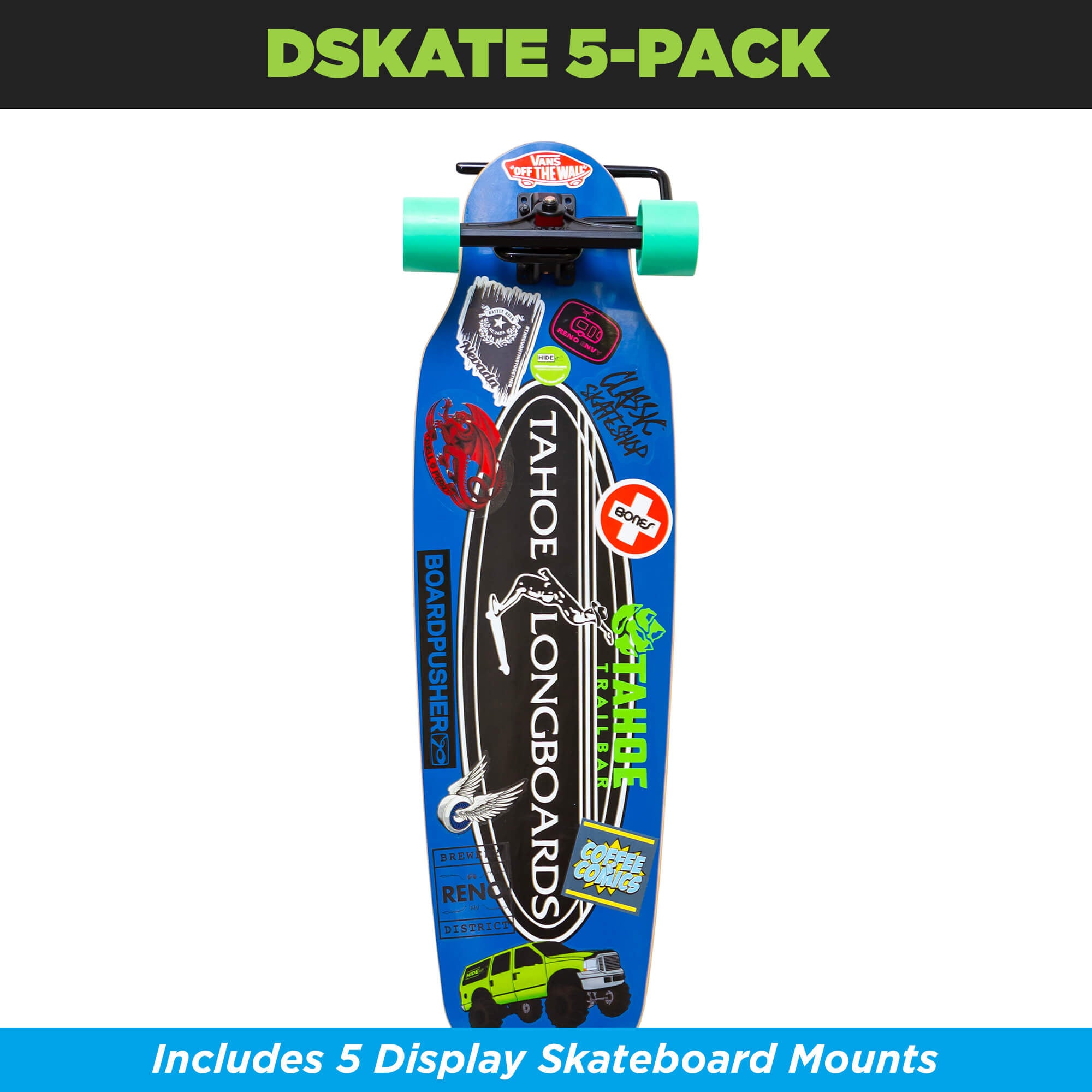 HIDEit Mounts Display Skateboard Mount 5-pack.