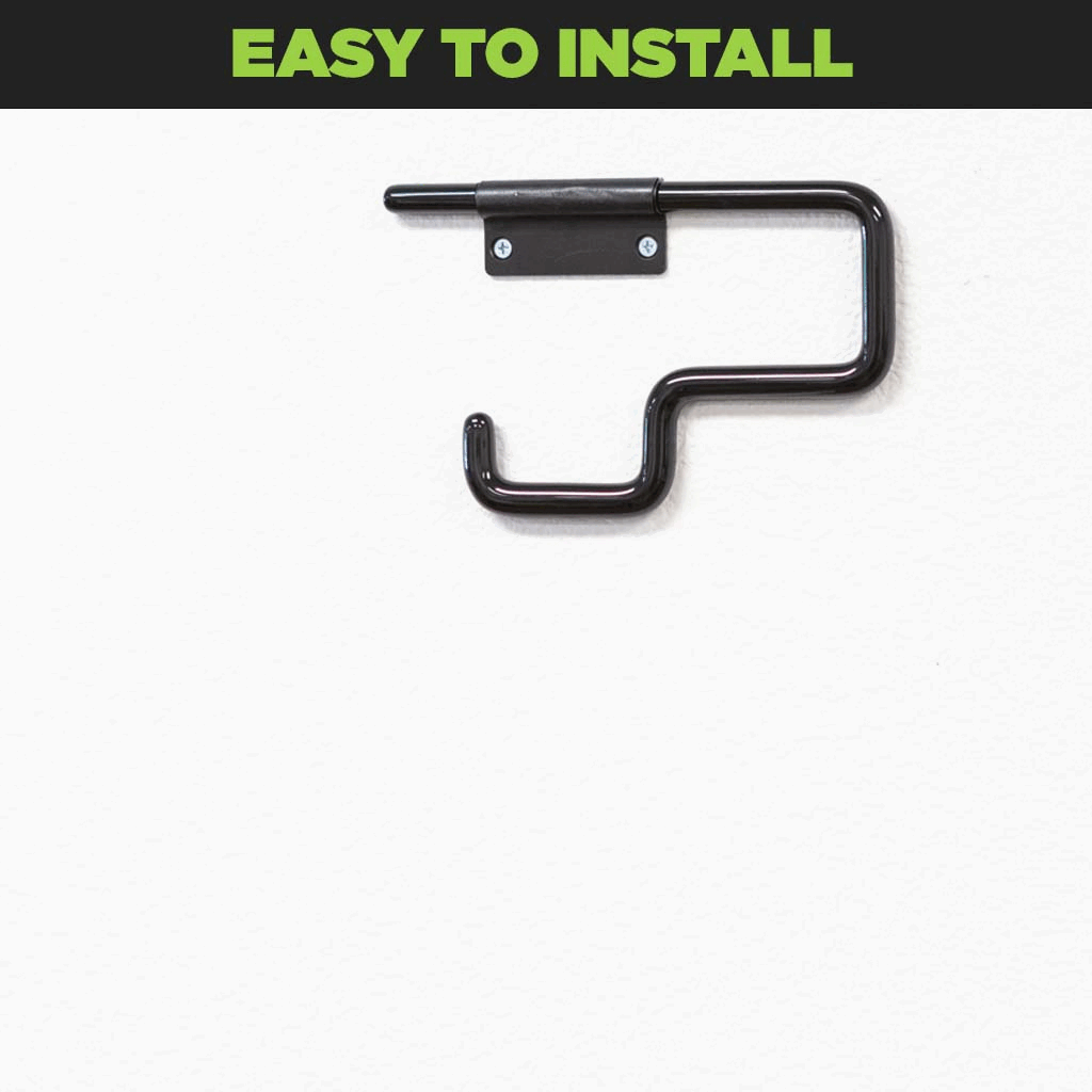 GIF installing HIDEit Skateboard Wall Mount. Fits most complete skateboards and longboards.