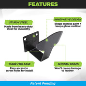 HIDEIt Mounts Glove Display Mount is made from heavy-gauge steel for ultimate durability.