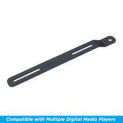 HIDEit Universal VESA Bar compatible with multiple digital media players due to obround design.