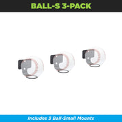 HIDEit Ball-S Mount 3-pack wall mounted ball holders.