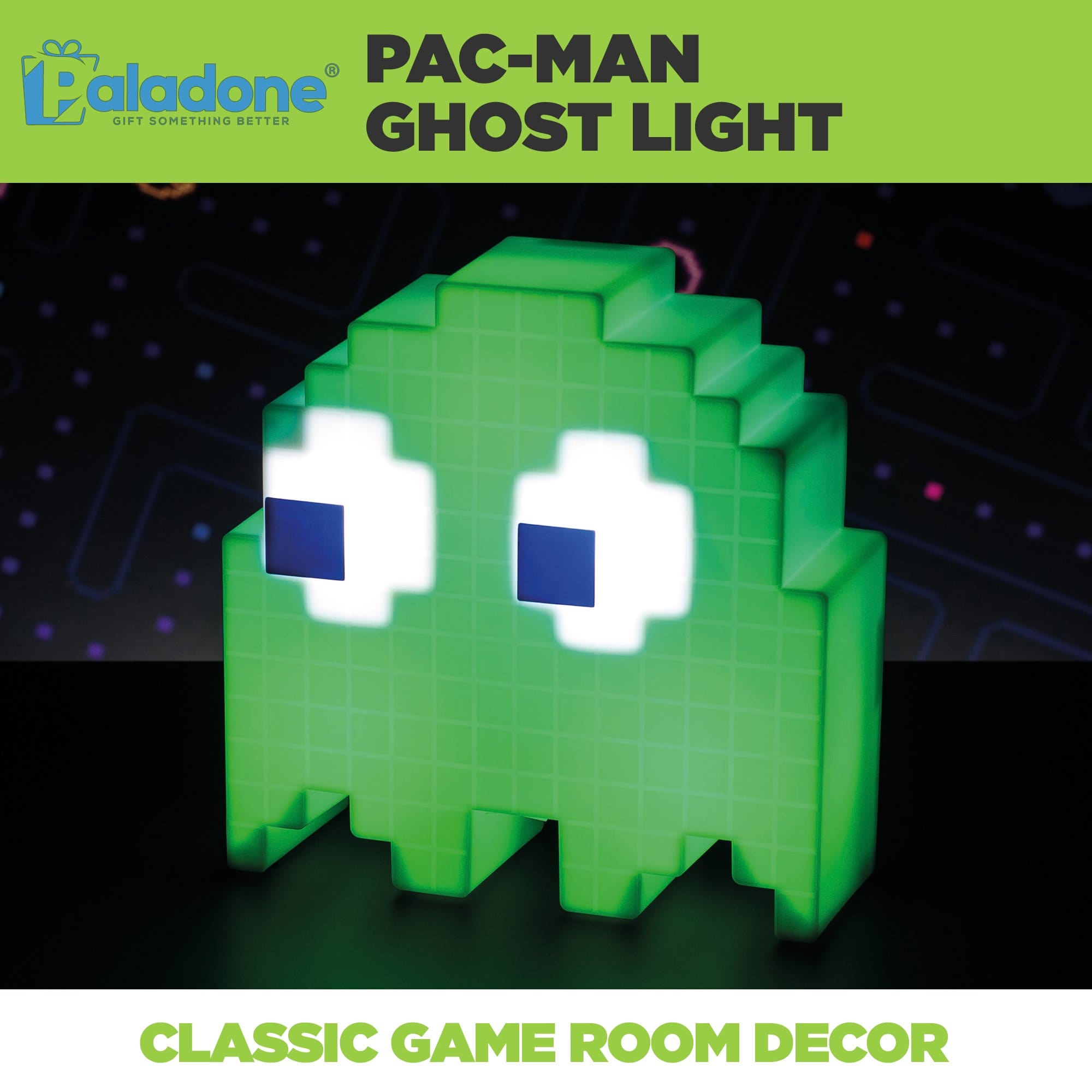 Green Pac-man ghost light is perfect game room decor for any retro gamer!