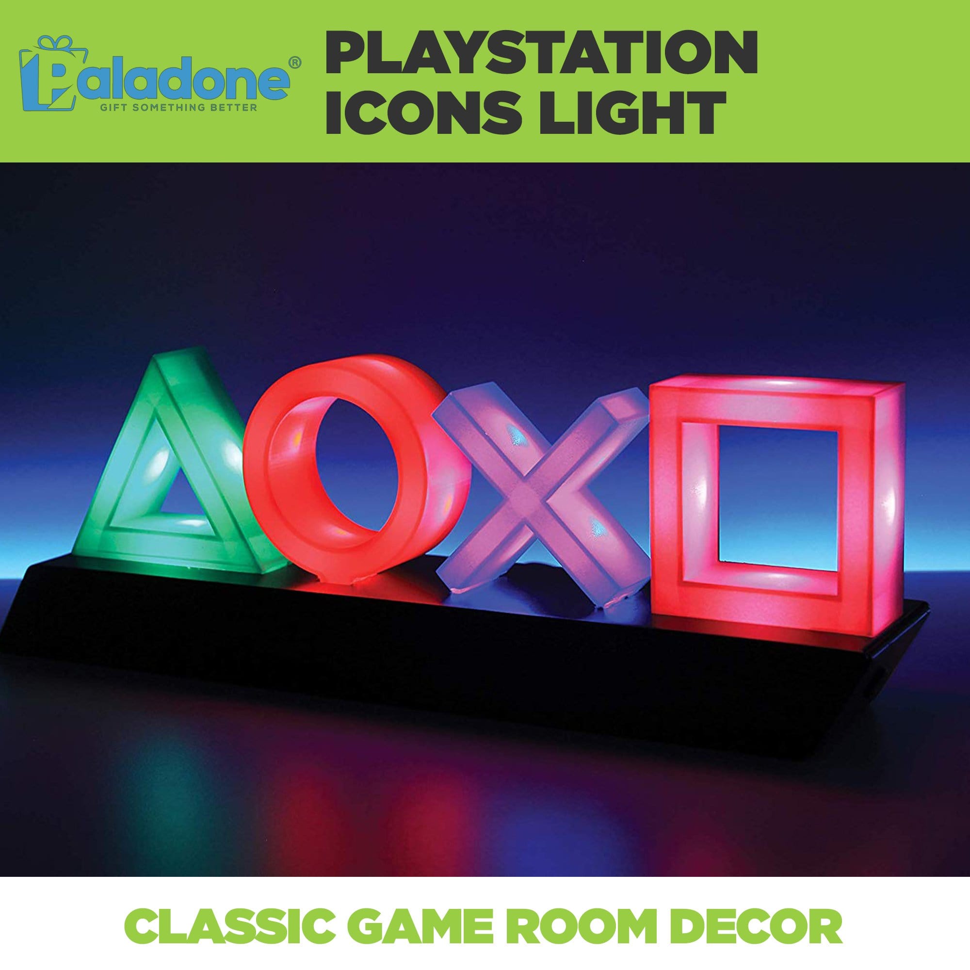 Paladone Playstation Icons light is the perfect game room decor! Features PS4 Icons.