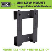 Adjustable steel wall mount for PC designed by HIDEit Mounts.