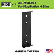 HIDEit Mounts 4S Mount. This Wall Mount for the PlayStation 4 Slim is Made in America by an American Company.