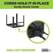 HIDEit Mount's Amazon Fire Cube mount with cords ran easily.