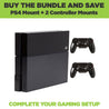Bundle deal with two controller wall mounts and an original Playstation 4 console wall mount.