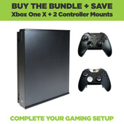 Steel, black X1X console mounts and two black controller mounts together for purchase.
