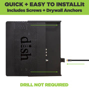 Its easy to slide the DISH Network Wally Receiver in the HIDEit Wally Receiver Mount and install on the wall.
