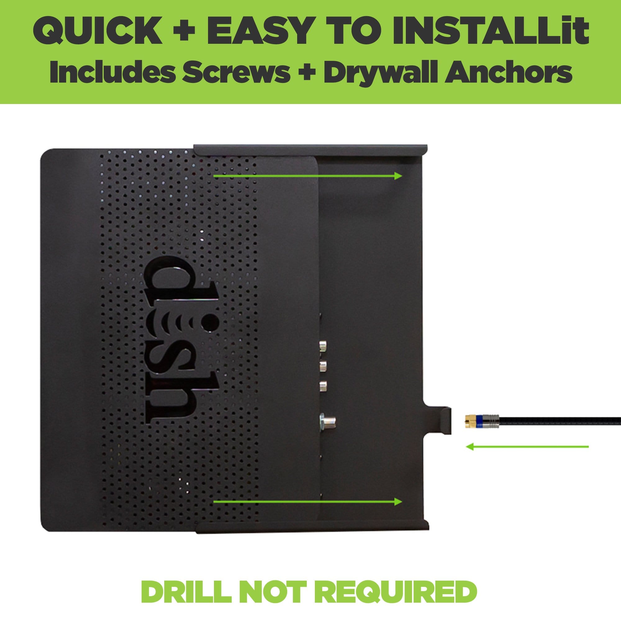 Its easy to slide the DISH Network Wally Receiver in the HIDEit Wally Receiver Mount and install on the wall.