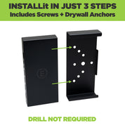 The HIDEit Wall Mount for the Mersive Pod is easy to install when wall mounting or VESA mounting.