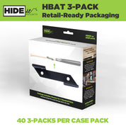 W - HIDEit HBat Retail Packaging | Horizontal Baseball Bat Mounts in Retail Packaging