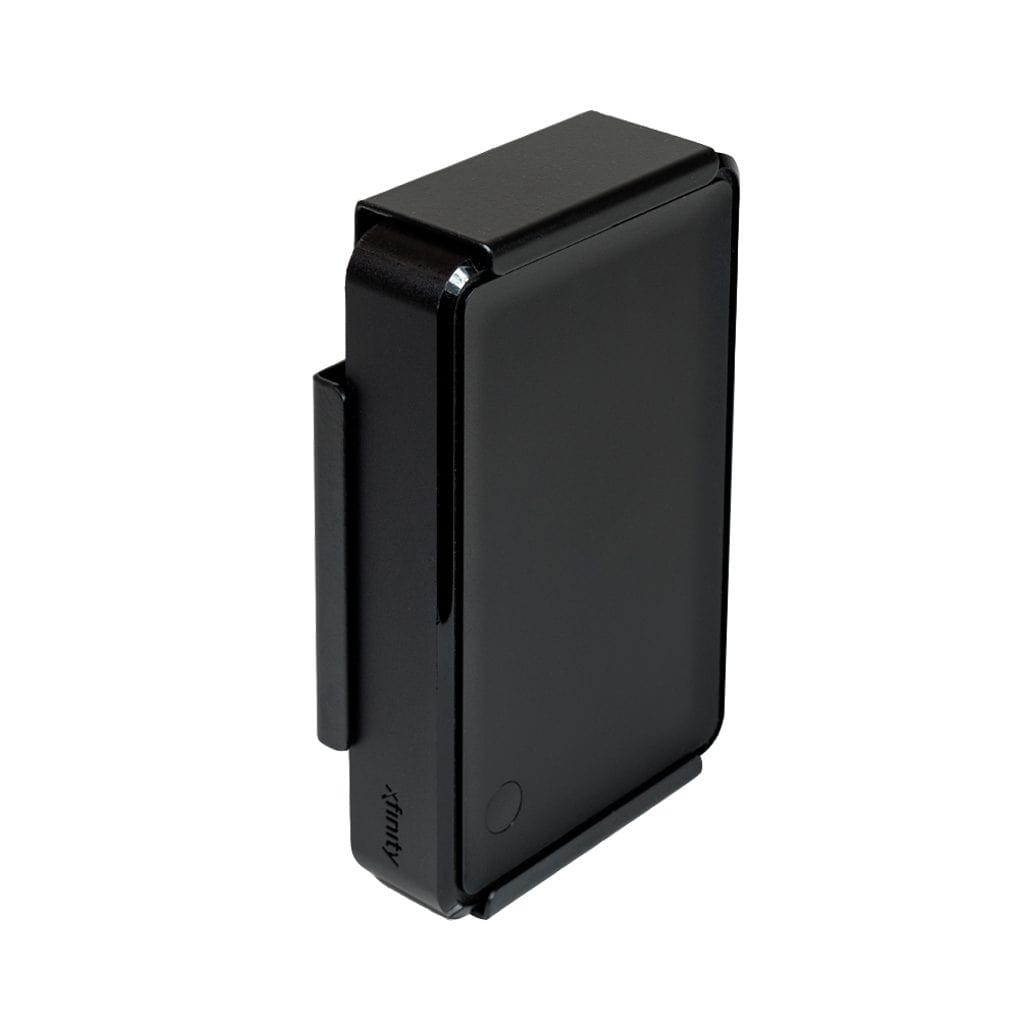 Xfinity XiD-P securely mounted in a black, steel HIDEit XiD-P wall mount.