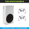 Bundle the HIDEit Xbox Series S Wall Mount in white with 2 HIDEit Uni-C Controller Mounts.