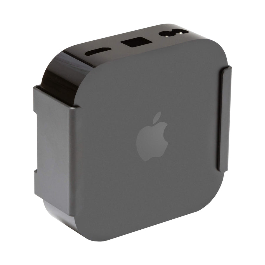 Apple TV 4K 2022 mounted in the HIDEit Apple TV 4K 3rd Generation Wall Mount.