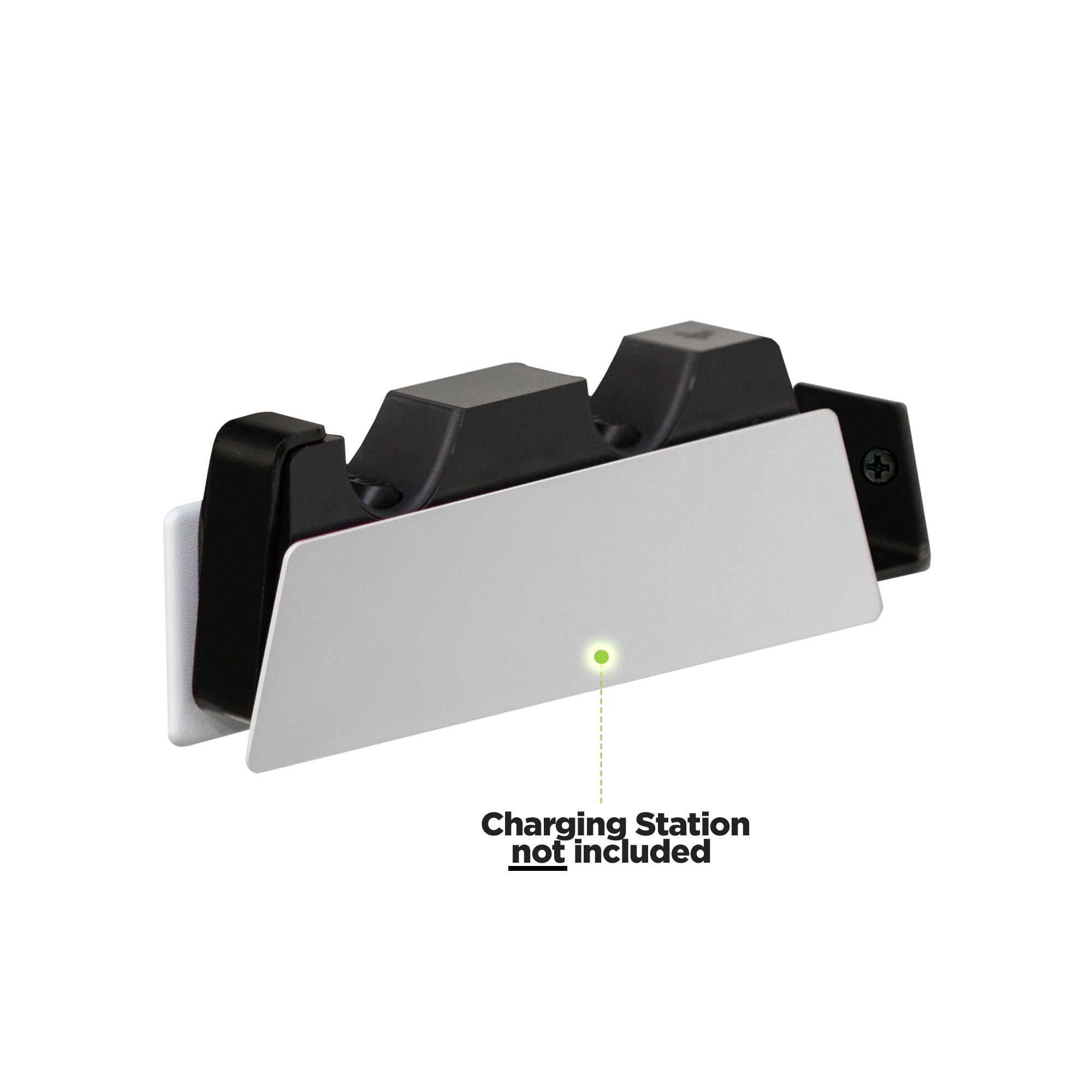 DualSense charging station shown in the HIDEit Wall Mount for the PS5 controller charger.