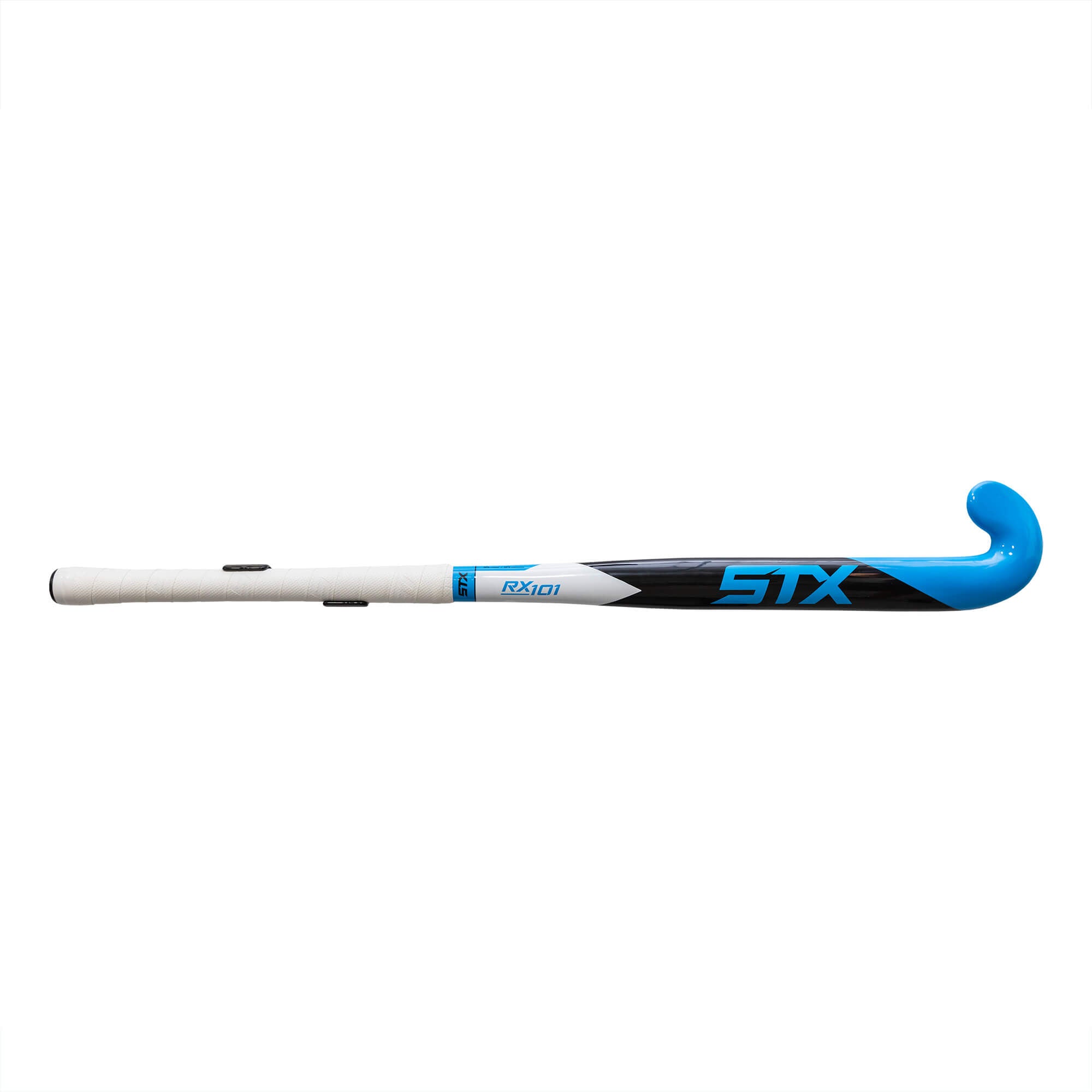 STX field hockey stick wall mounted in the HIDEit Horizontal Baseball Bat Mount.