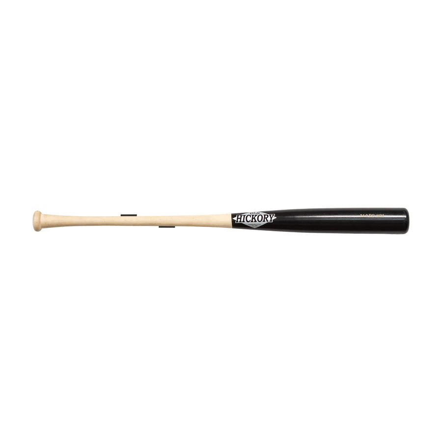Old Hickory bat held in the HIDEit Horizontal Baseball Bat Mount.