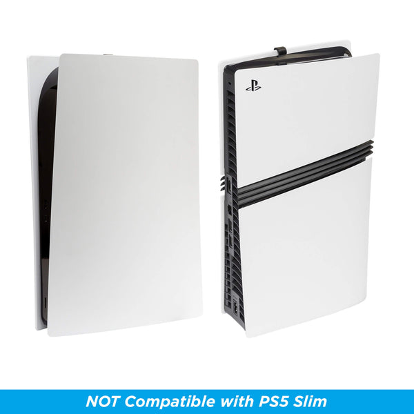 PS5 and PS5 Pro Digital editions shown in a HIDEit PS5 and PS5 Pro Wall Mount for the PlayStation 5 and Pro consoles. Fits the PS5 + PS5 Pro Digital + Disc Consoles.