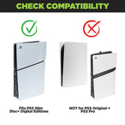 HIDEit PS5 Slim Mount is compatible with the PS5 Slim, not the original PS5 console or the PS5 Pro.