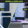 The HIDEit Key Mount works as a wall mount, pegboard mount, or stand on desk.