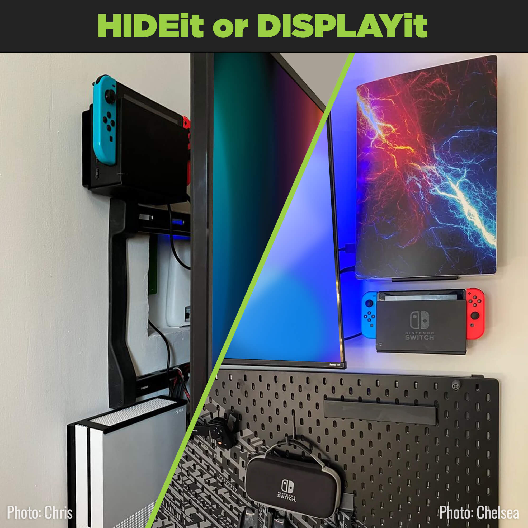 Switch Wall Mount  HIDEit Mount for the Nintendo Switch Game Console –  HIDEit Mounts