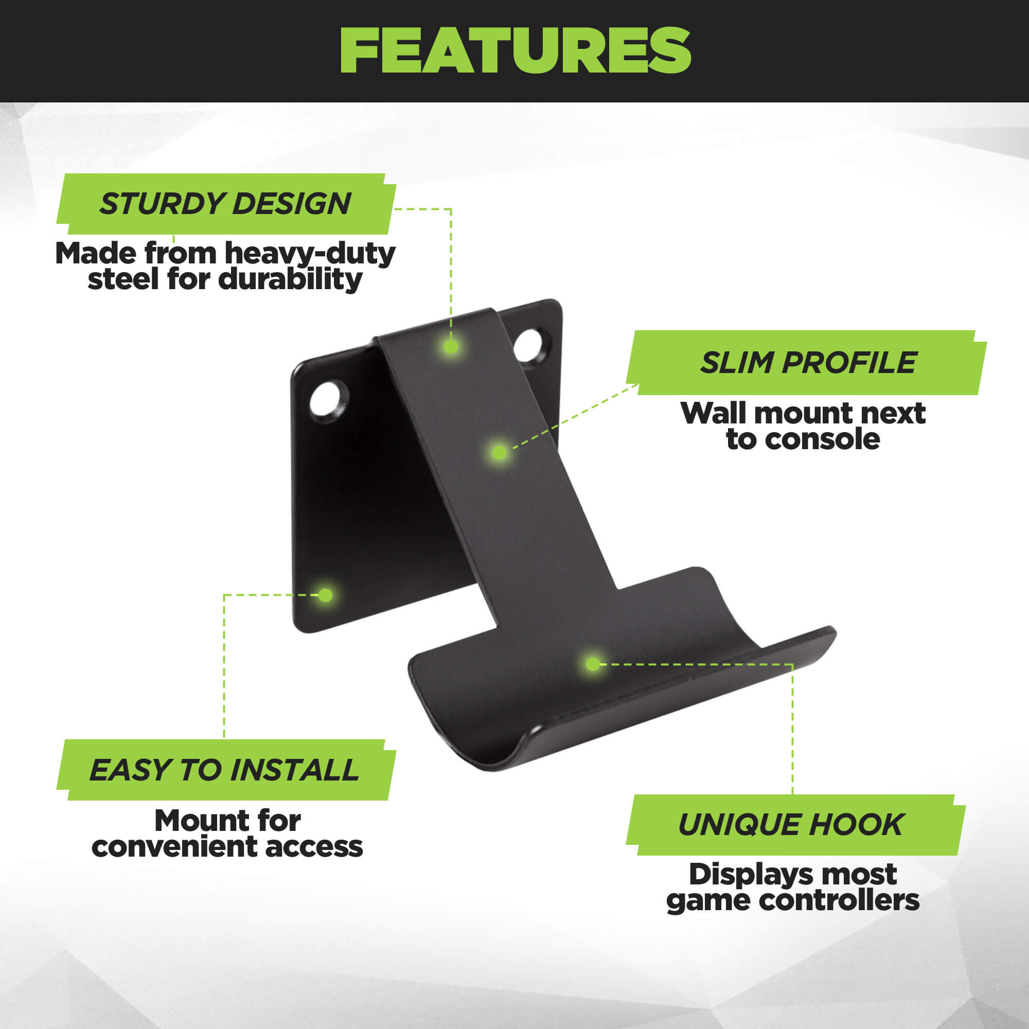 HIDEit Uni-C Universal Controller Wall Mount - Thumbnail 4