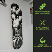 HIDEit Skate Deck Mount turned this board into skate deck wall art.