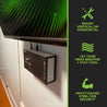In the HIDEit Xbox Series S Mount, the Xbox can be mounted vertically next to your TV or horizontally below your TV.