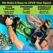 HIDEit Mounts makes it easy to love your space! HIDEit is an American company with over 1 million units sold globally.