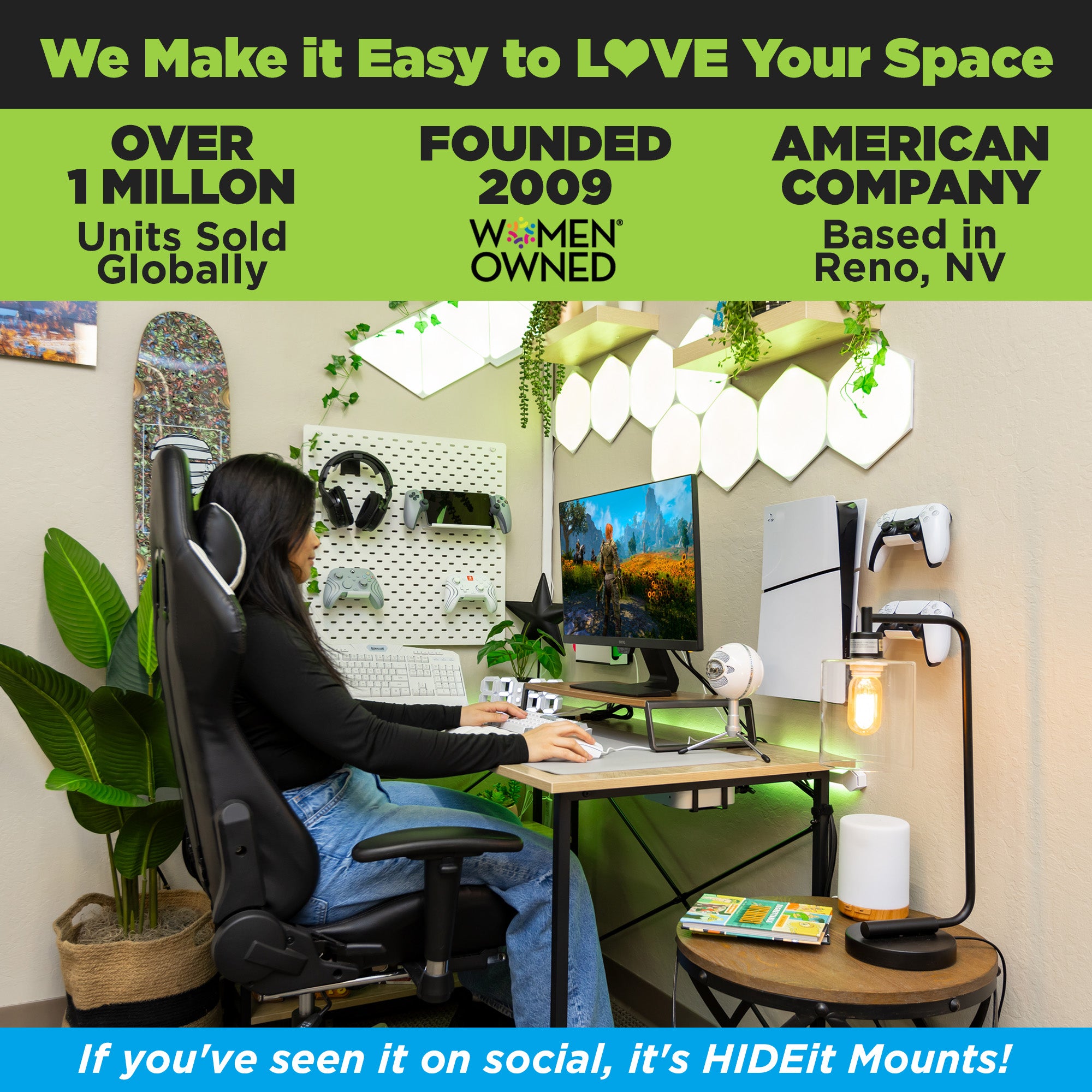 HIDEit Mounts makes it easy to love your space! Keep desk space tidy using the HIDEit Mac mini M4 Mount.