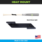 HIDEit Mounts HBat Mount. This Horizontal Baseball Bat Mount is Made in America by an American Company.
