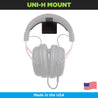 HIDEit Mounts Uni-H Mount. This Universal Headset Mount is Made in America by an American Company.