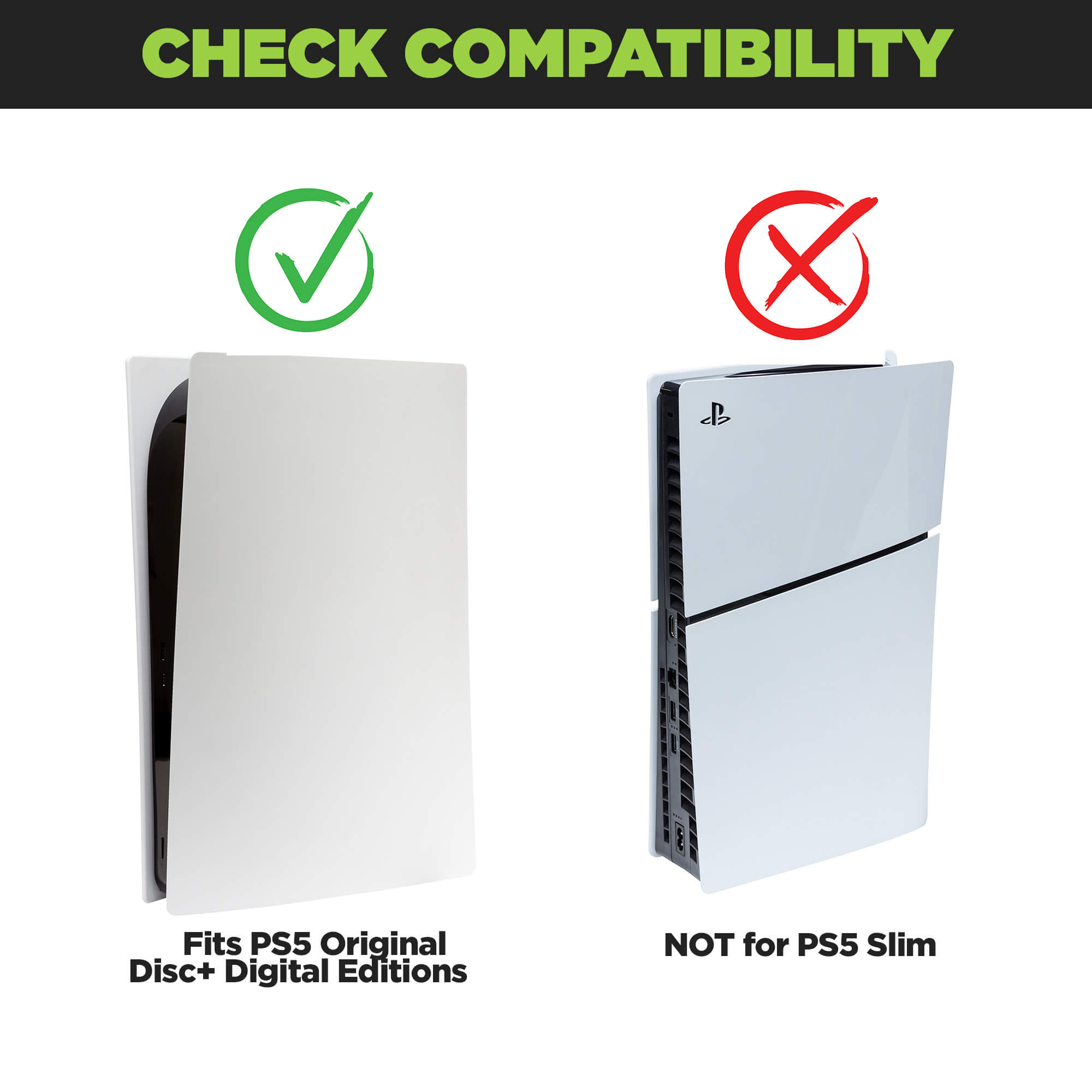 HIDEit PS5 Mount is compatible with the original PS5, not the PS5 Slim.