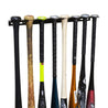 HIDEit Mounts vertical bat mount with eight baseball bats, softball bats, wooden baseball bats and youth baseball bats.