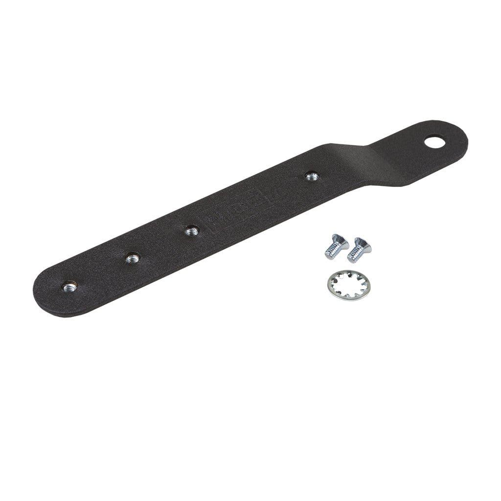 Steel VESA mount adapter bracket designed by HIDEit Mounts for mounting devices to the back of TVs + computers.
