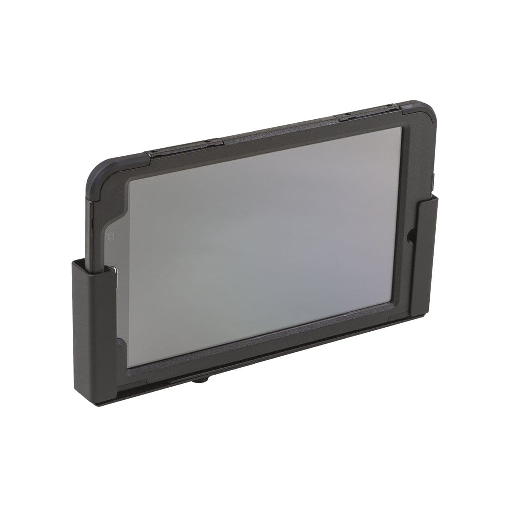Tablet Wall Mount, made by HIDEit Mounts, with an iPad securely mounted in it
