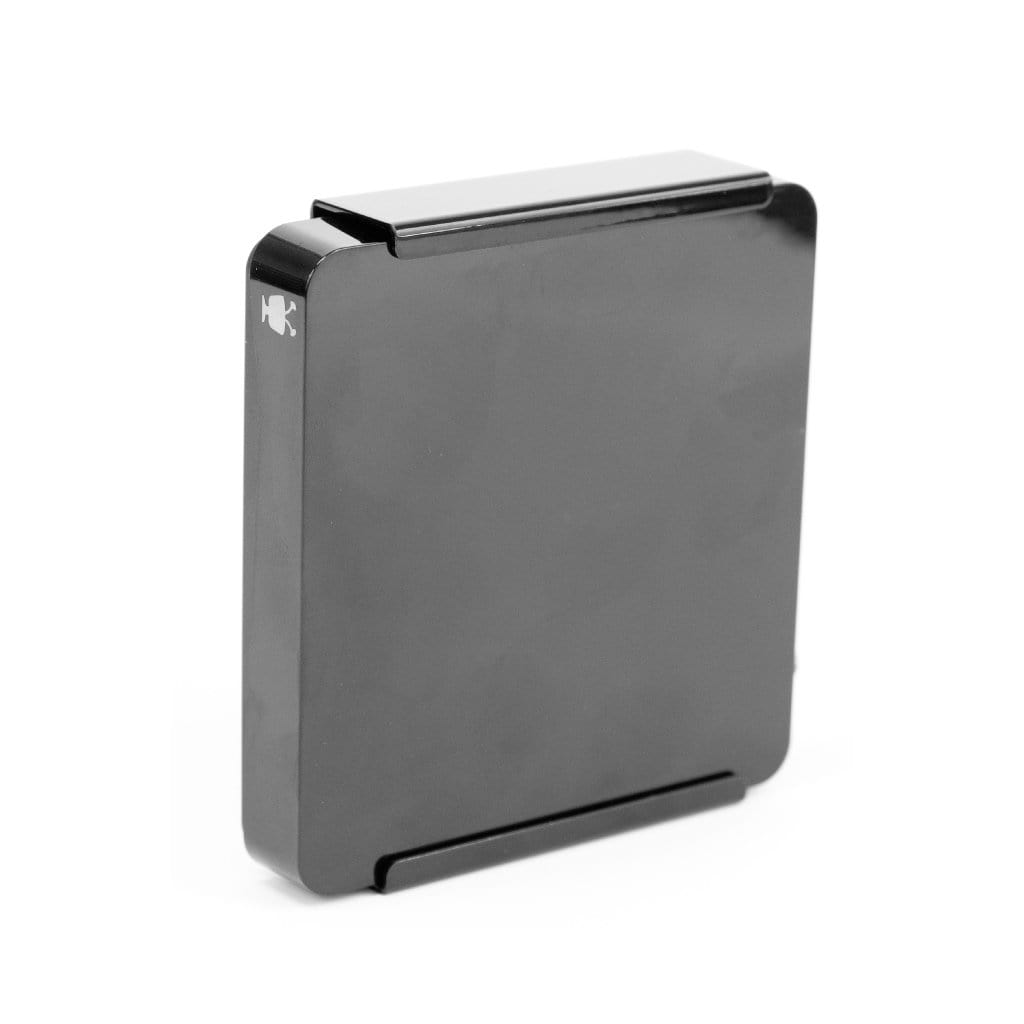 TiVo Mini VOX Streaming Media Player securely mounted in a steel HIDEit Mini VOX wall mount.