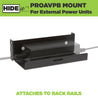 HIDEit ProAVPB Universal Power Brick Server Mount designed by HIDEit Mounts for server racks cable management.