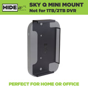 Grayed out device shown in Sky Q Mini Wall Mount made by HIDEit Mounts to hide your cable box.