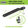 The HIDEit Universal VESA Adapter Bar doesn't require drilling and matches 50mm. 75mm and 100mm VESA hole patterns.