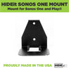 HIDEit Sonos One Wall Mount designed for the Sonos One Smart Speaker and Play:1 Speaker; made from steel.