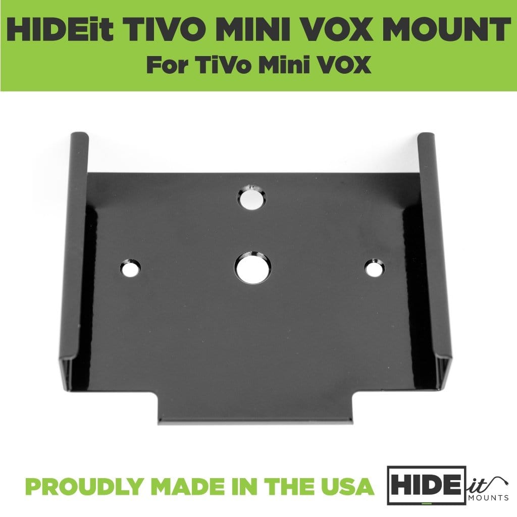 Steel wall mount for TiVo Mini VOX designed by HIDEit Mounts.