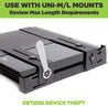 Use the HIDEit Theft Deterrent with Universal Medium Mounts and Universal Large Mounts to deter device theft. 